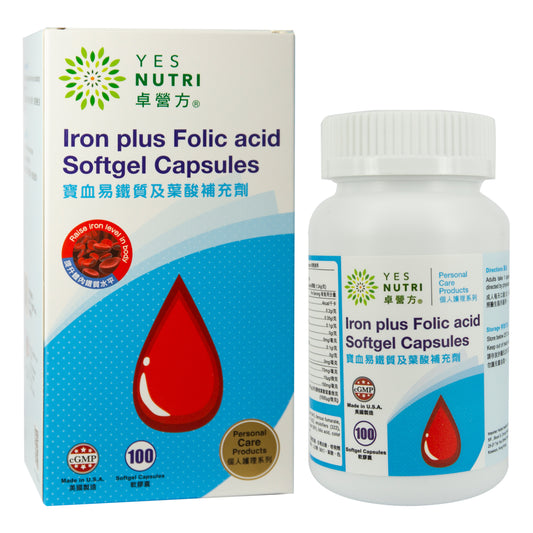 YesNutri Iron Plus Folic Acid Softgel Capsules